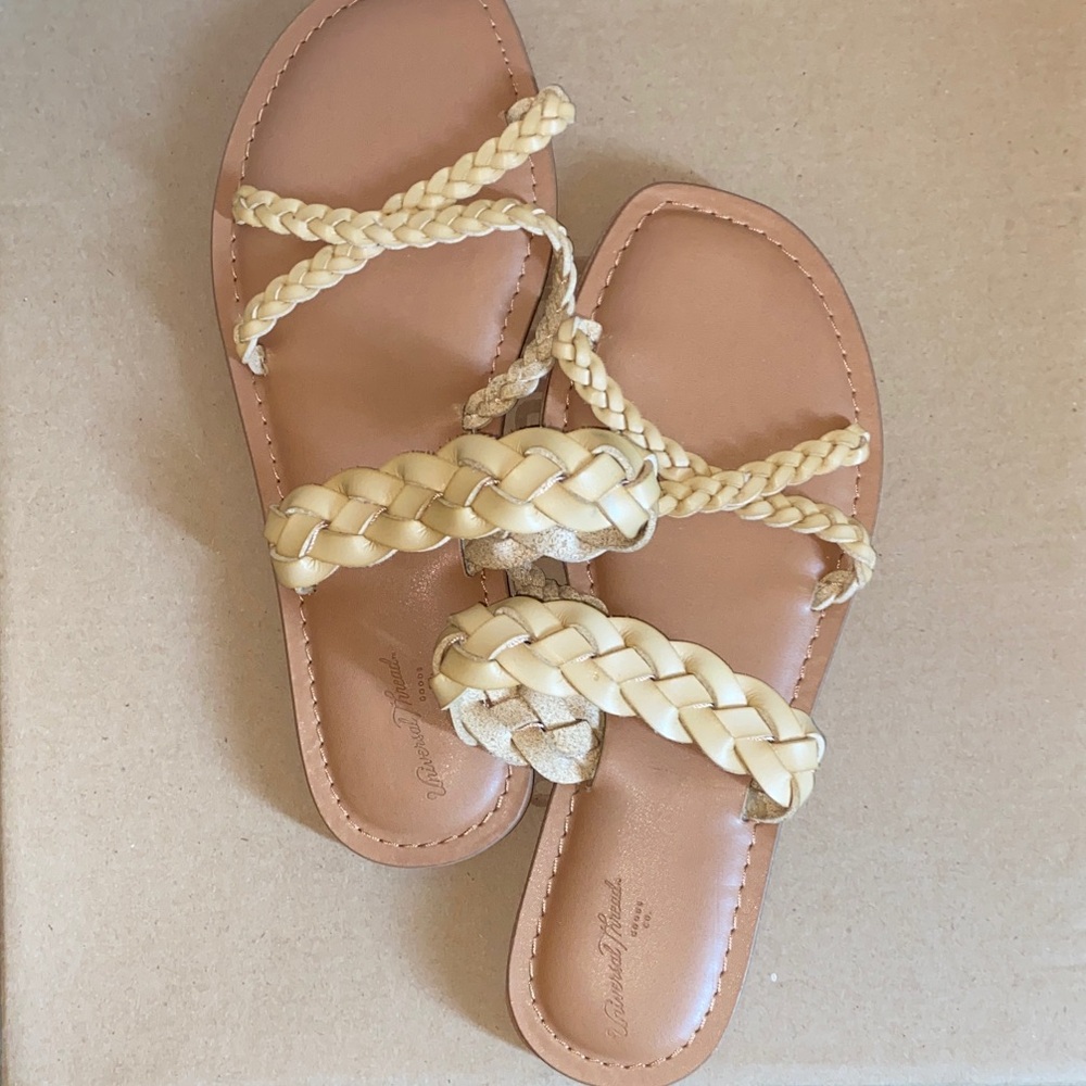 Universal Thread Braided Tan Sandals - image 1